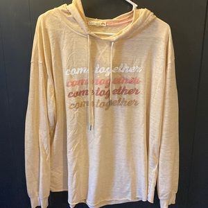Long sleeve shirt with hoodie
